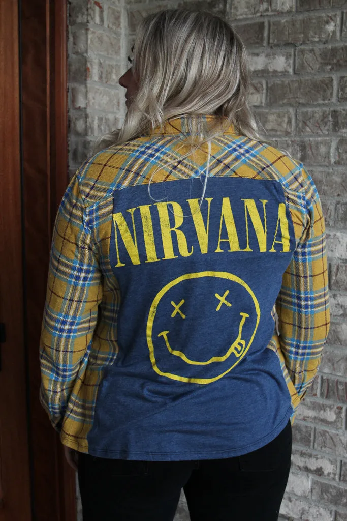 Nirvana Band Tee Flannel