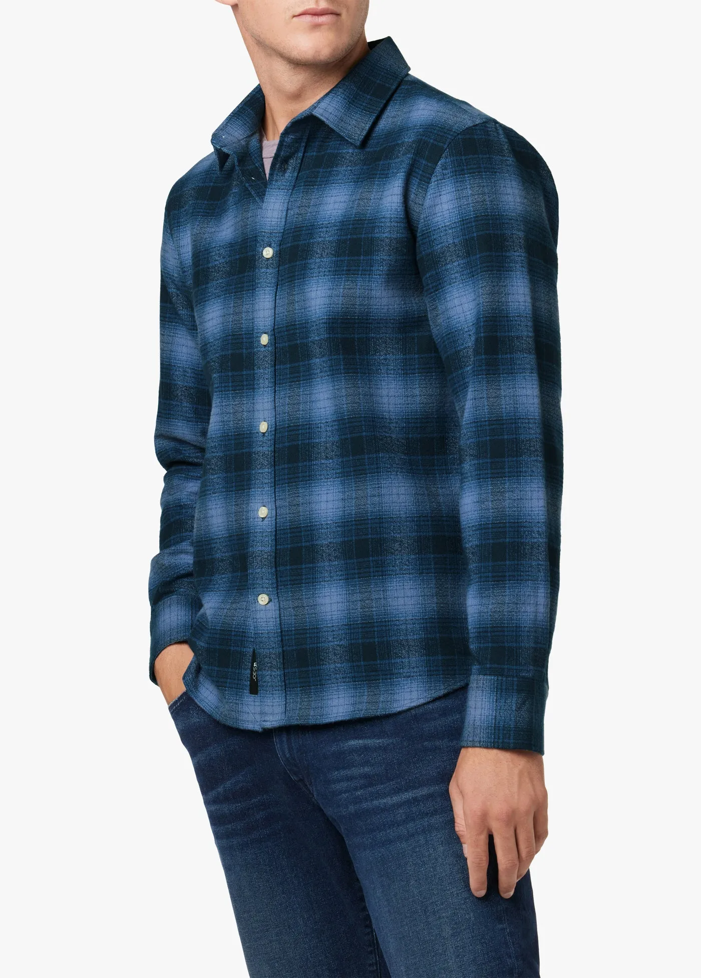 OMBRE PLAID FLANNEL SHIRT