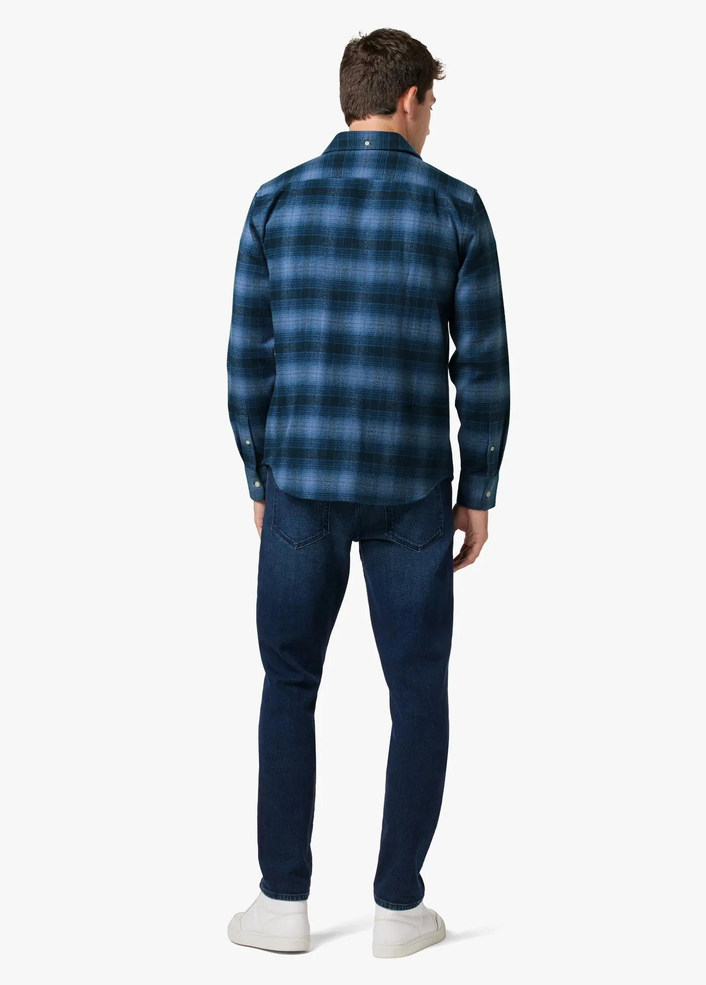 OMBRE PLAID FLANNEL SHIRT