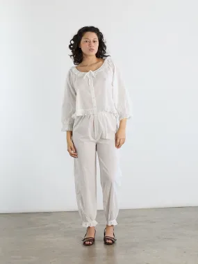 Ophelia Pant Sleep Set - White