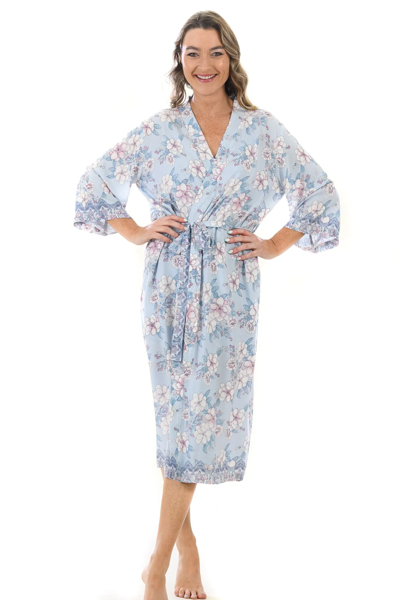 Pajama Set Robe / Cloud Floral