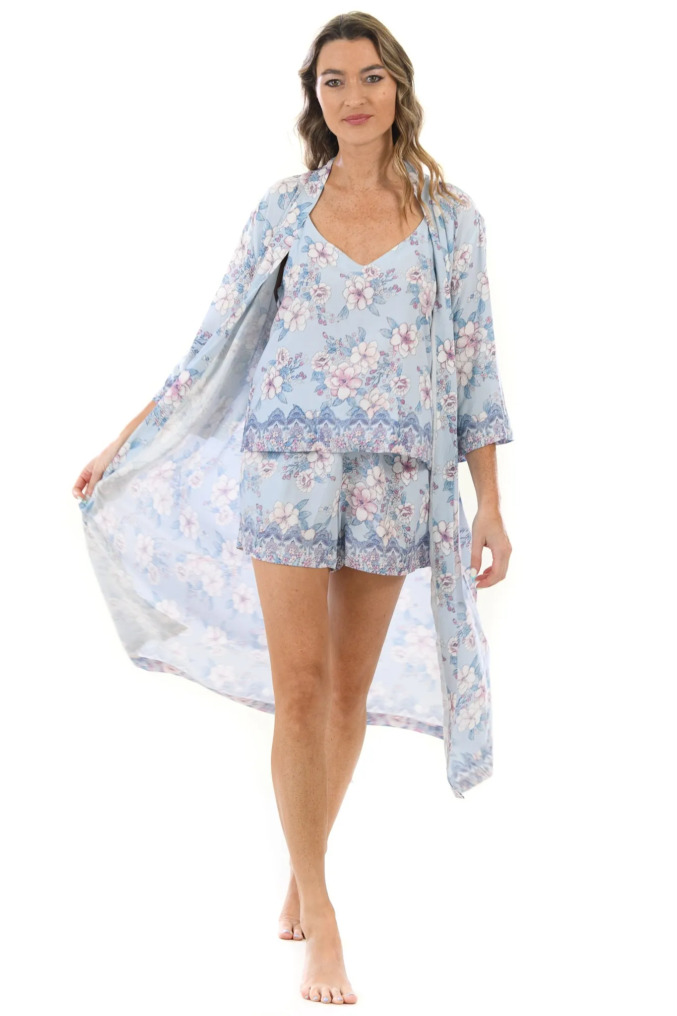 Pajama Set Robe / Cloud Floral