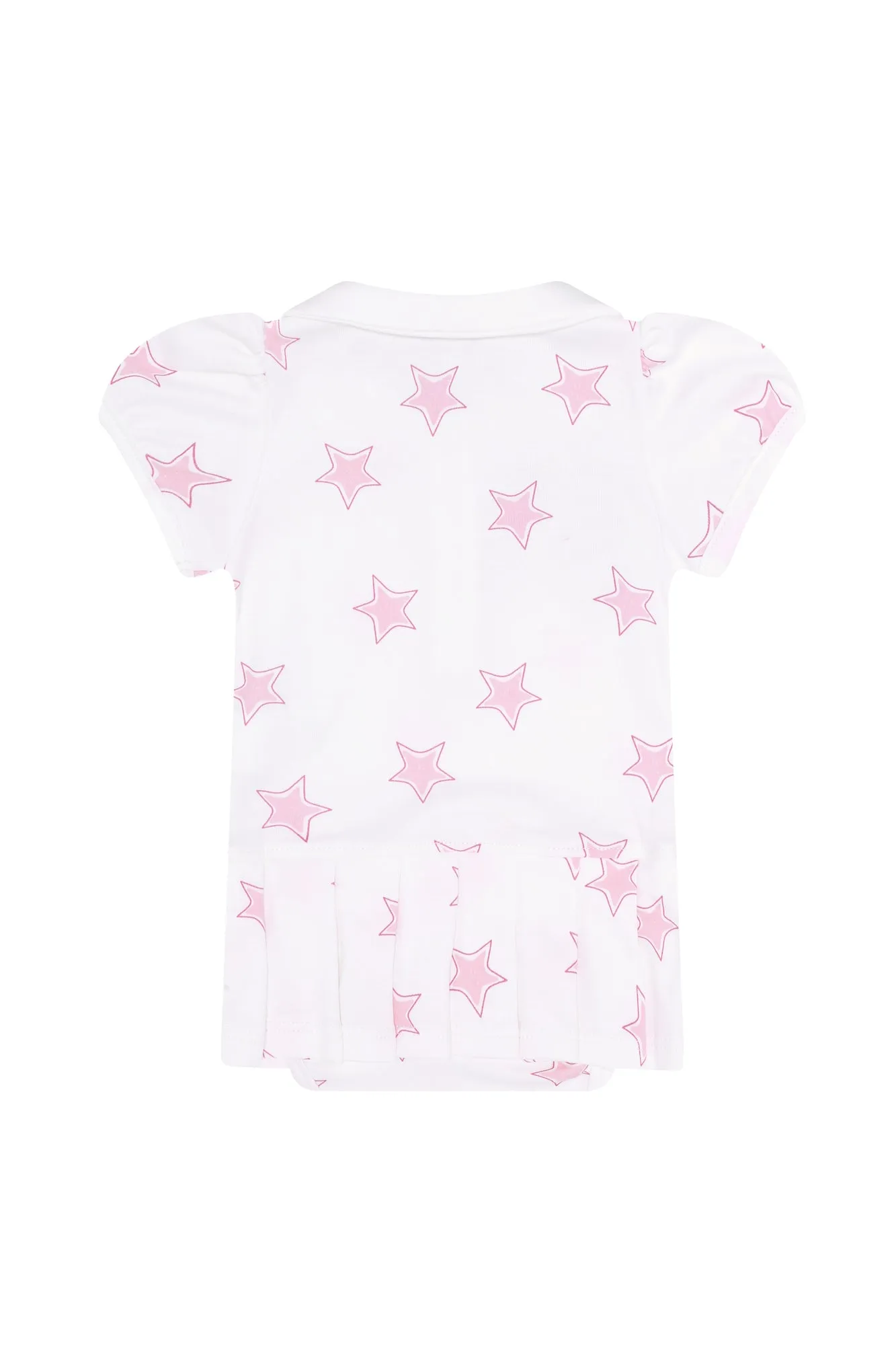 Pink Stars Print Onesie Dress