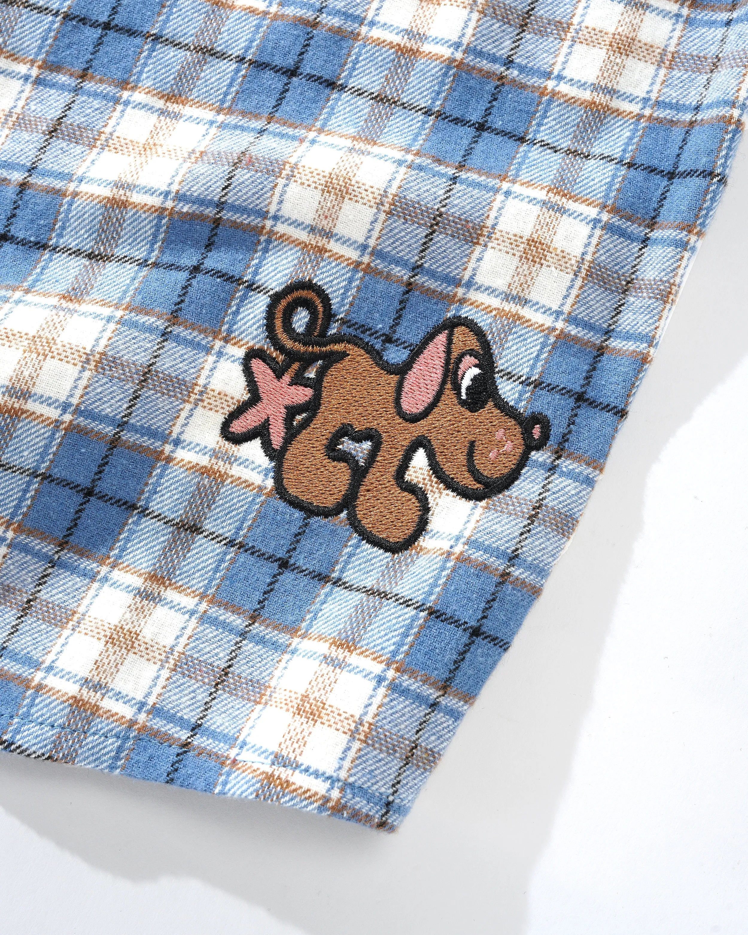 Pooch Flannel Shirt, Sky Blue