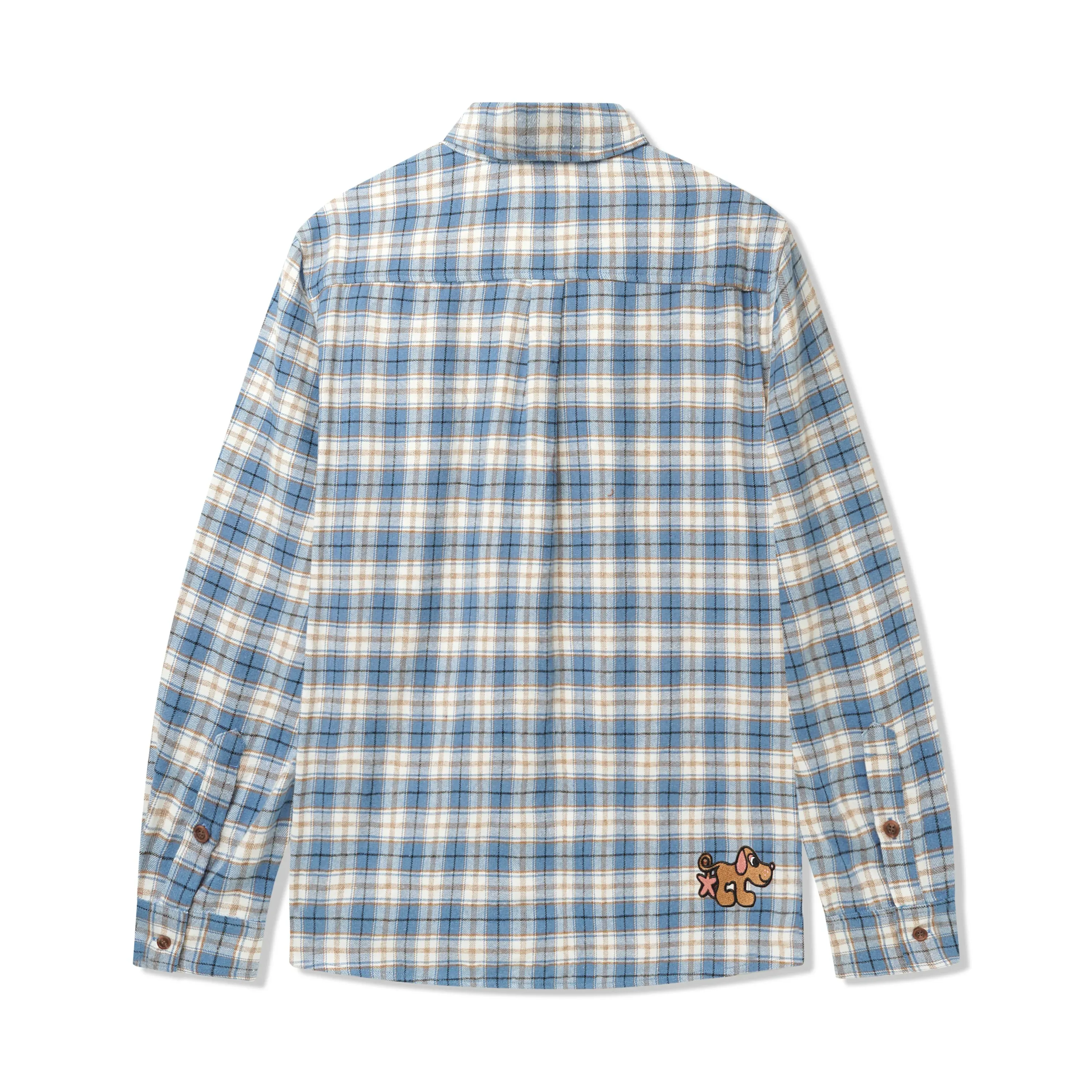 Pooch Flannel Shirt, Sky Blue