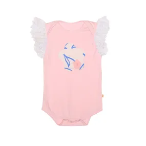 Poppy Applique Onesie  - Pink