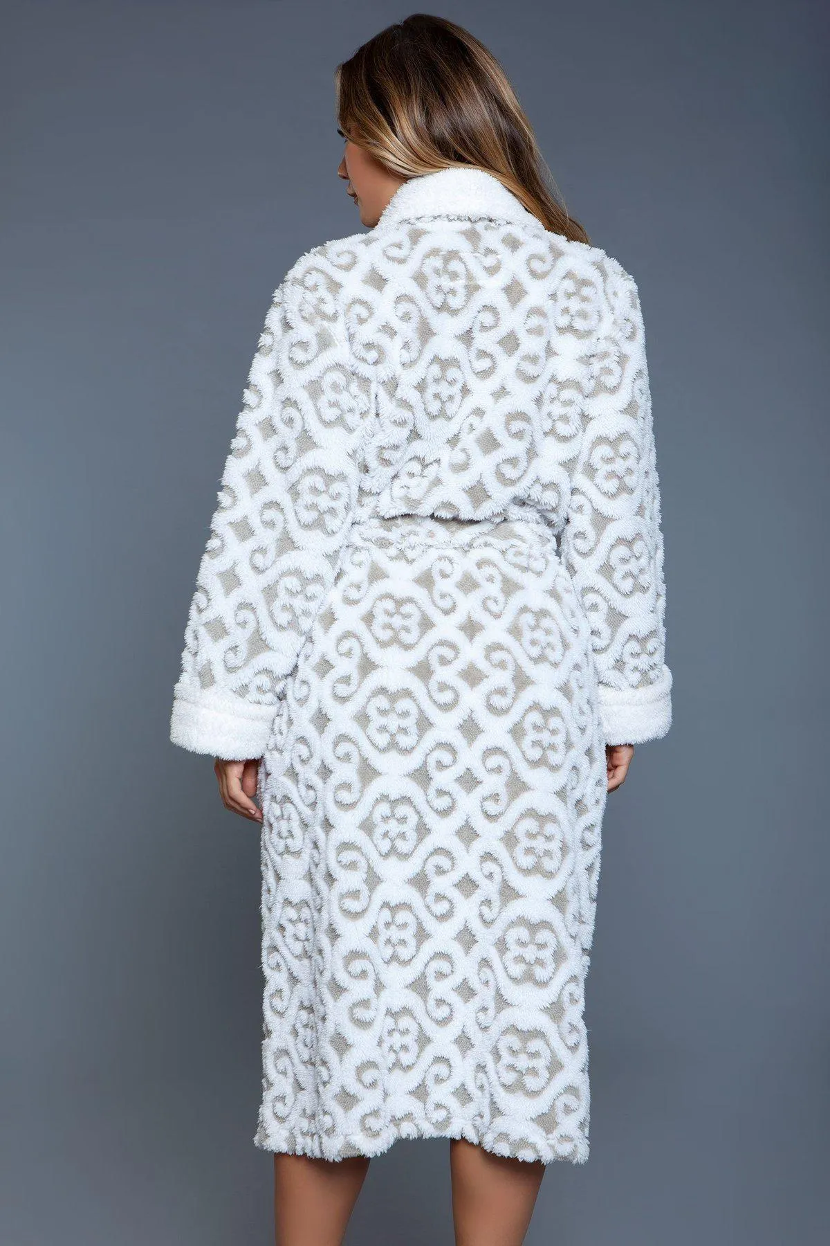 Printed Long Flannel Robe