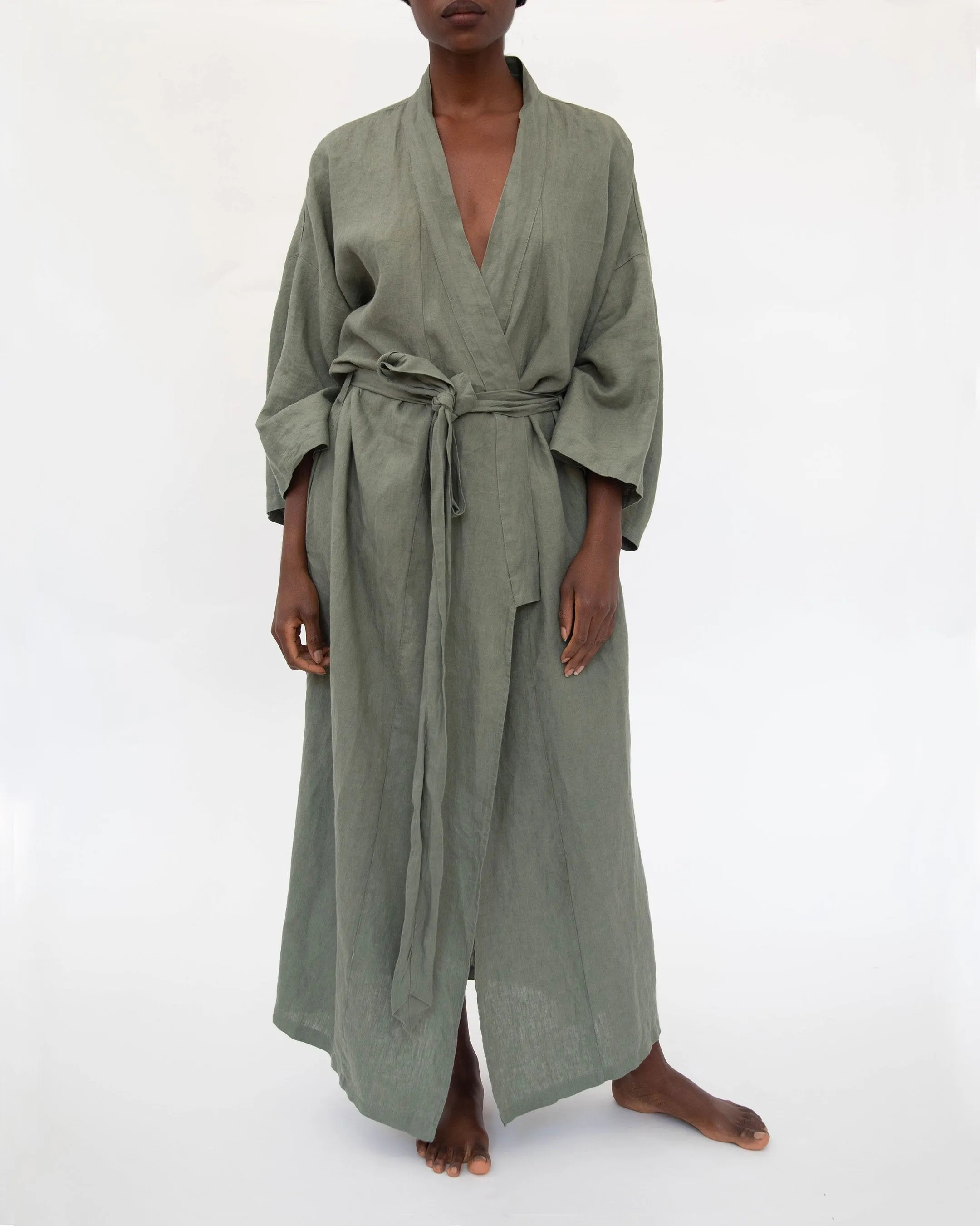 Sai Full-Length Linen Robe