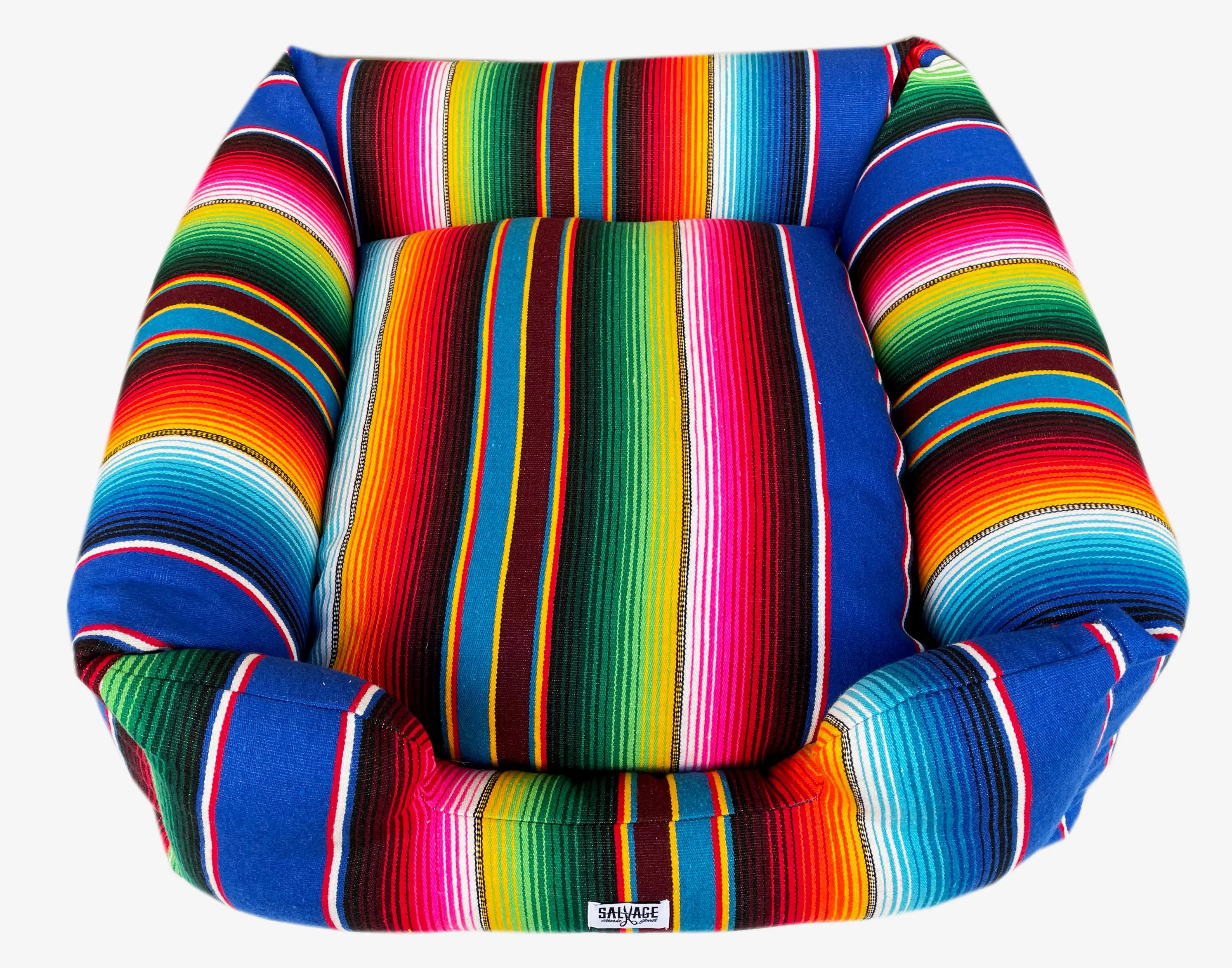 Saltillo Serape Bumper Bed- Azul