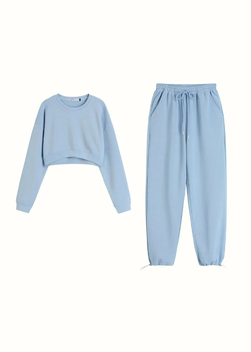 Show The Right Skin cropped sweatshirt   sweatpants loungewear set