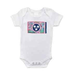 Tennessee Flag Baby Onesie