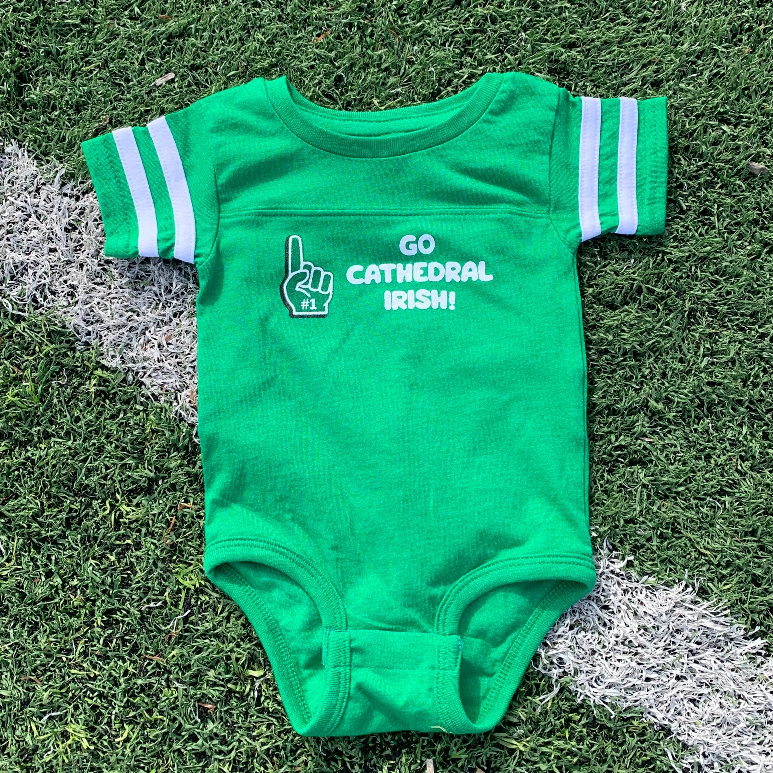 Varsity Green Baby Onesie