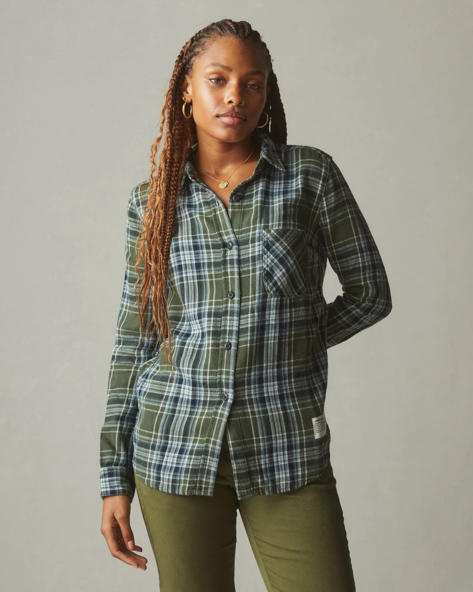 Vintage Flannel - Sage Plaid