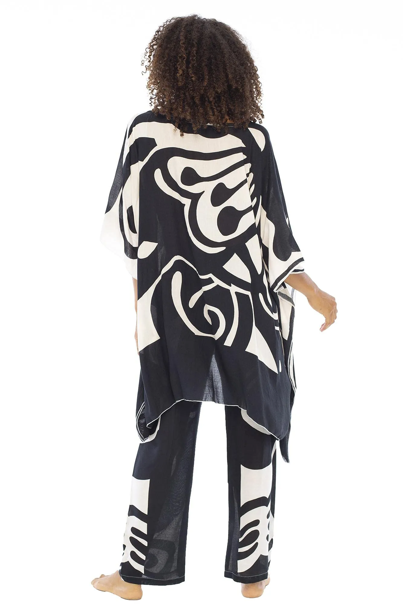 Women's Loungewear 2 Piece Lounge Set with Poncho Tunic and Pants